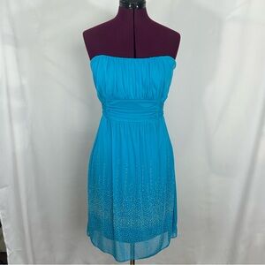 Blue Strapless Y2K Dress